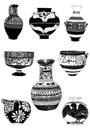 Chinese Style Classical StyleBump Black And White