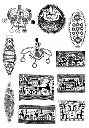 Chinese Style Classical StyleBump Black And White