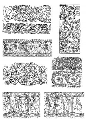 Chinese Style Classical StyleBump Black And White