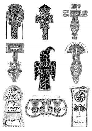 Chinese Style Classical StyleBump Black And White