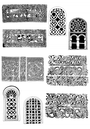 Chinese Style Classical StyleBump Black And White