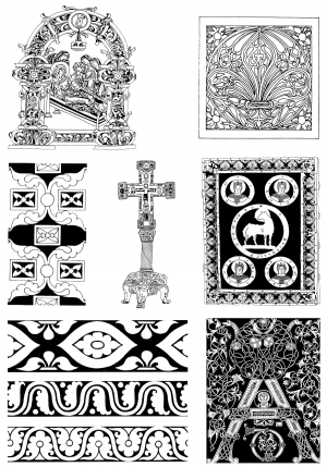 Chinese Style Classical StyleBump Black And White