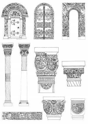 Chinese Style Classical StyleBump Black And White