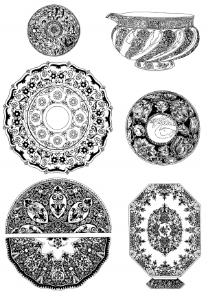 Chinese Style Classical StyleBump Black And White