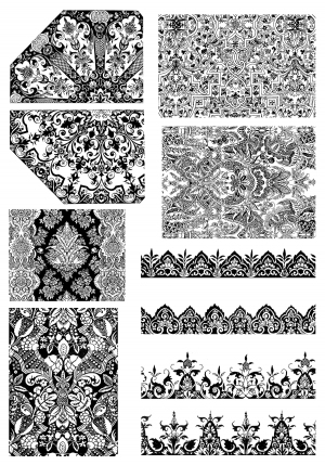 Chinese Style Classical StyleBump Black And White