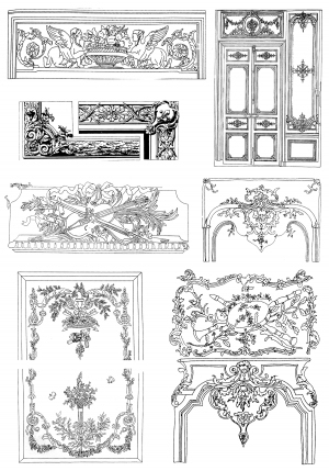 Chinese Style Classical StyleBump Black And White