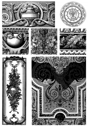 Chinese Style Classical StyleBump Black And White