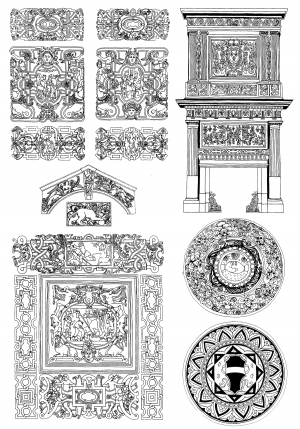 Chinese Style Classical StyleBump Black And White