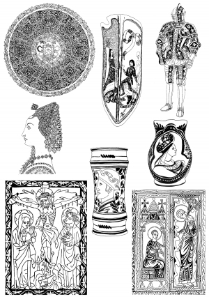 Chinese Style Classical StyleBump Black And White