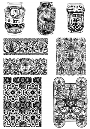 Chinese Style Classical StyleBump Black And White