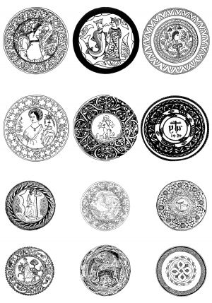 Chinese Style Classical StyleBump Black And White