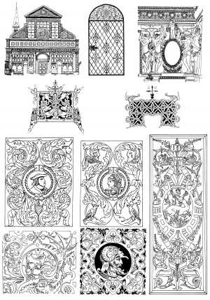 Chinese Style Classical StyleBump Black And White