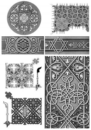 Chinese Style Classical StyleBump Black And White