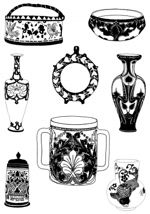 Chinese Style Classical StyleBump Black And White