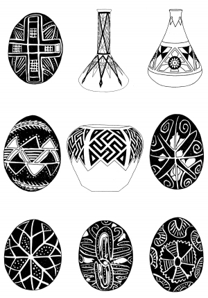 Chinese Style Classical StyleBump Black And White