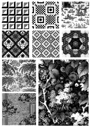 Chinese Style Classical StyleBump Black And White