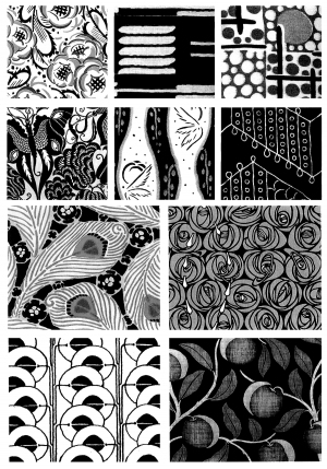 Chinese Style Classical StyleBump Black And White