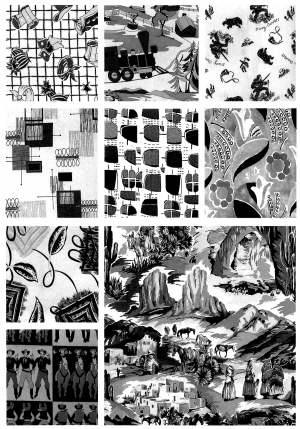 Chinese Style Classical StyleBump Black And White