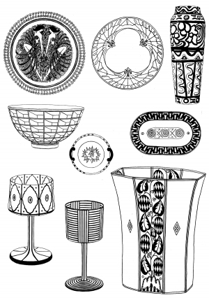 Chinese Style Classical StyleBump Black And White