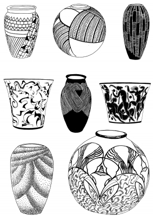 Chinese Style Classical StyleBump Black And White