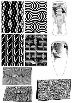 Chinese Style Classical StyleBump Black And White