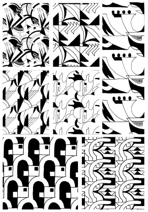 Chinese Style Classical StyleBump Black And White