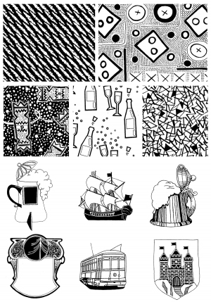 Chinese Style Classical StyleBump Black And White