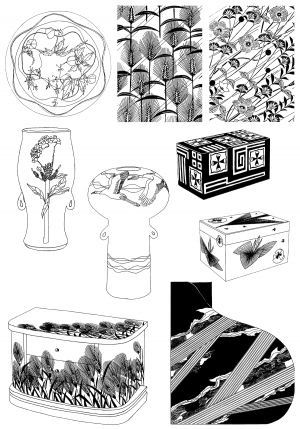 Chinese Style Classical StyleBump Black And White