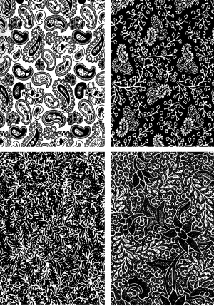 Chinese Style Classical StyleBump Black And White