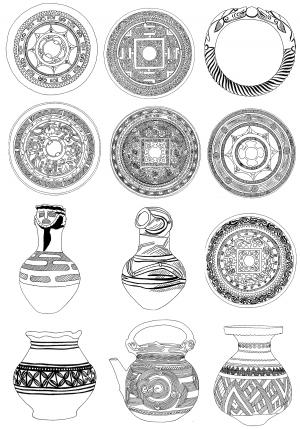 Chinese Style Classical StyleBump Black And White