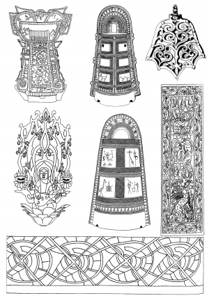 Chinese Style Classical StyleBump Black And White