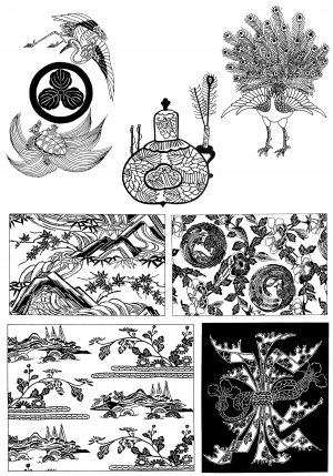 Chinese Style Classical StyleBump Black And White