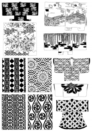 Chinese Style Classical StyleBump Black And White