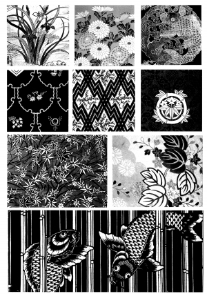 Chinese Style Classical StyleBump Black And White