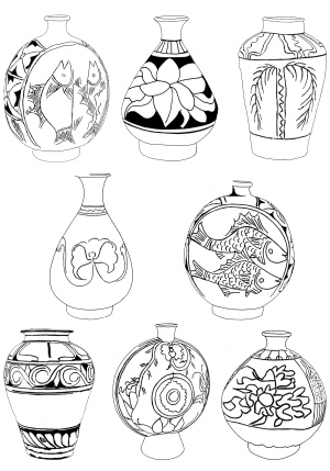 Chinese Style Classical StyleBump Black And White