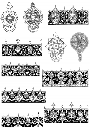 Chinese Style Classical StyleBump Black And White