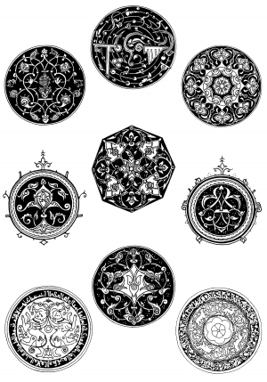 Chinese Style Classical StyleBump Black And White