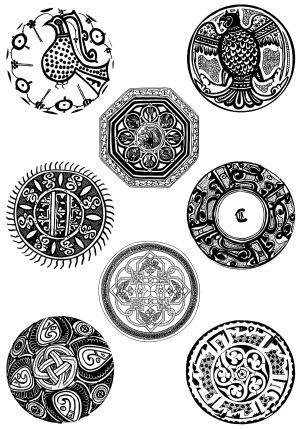 Chinese Style Classical StyleBump Black And White