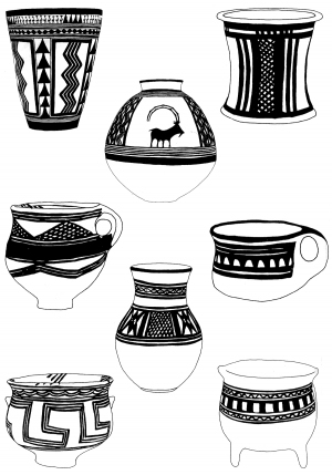 Chinese Style Classical StyleBump Black And White