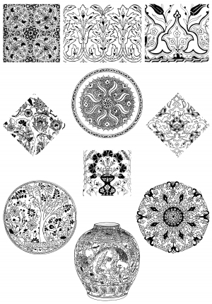 Chinese Style Classical StyleBump Black And White