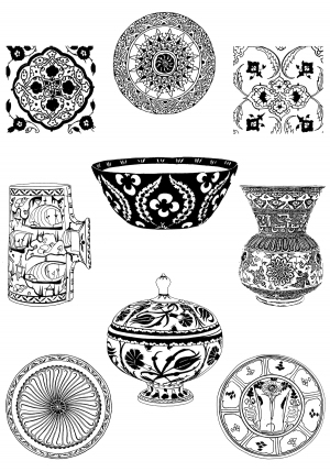 Chinese Style Classical StyleBump Black And White