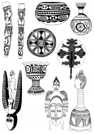 Chinese Style Classical StyleBump Black And White