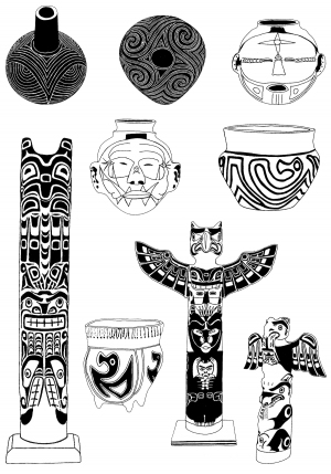 Chinese Style Classical StyleBump Black And White