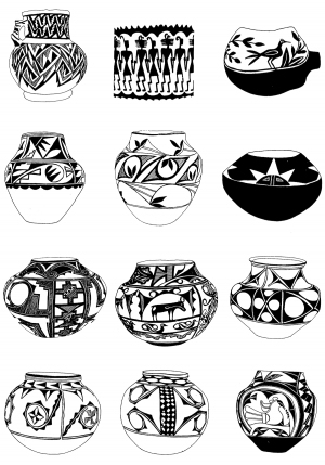 Chinese Style Classical StyleBump Black And White