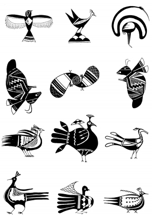 Chinese Style Classical StyleBump Black And White