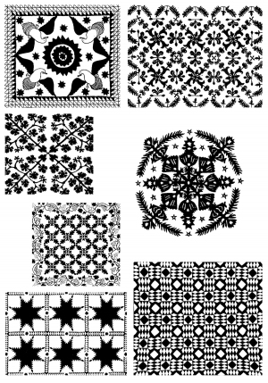 Chinese Style Classical StyleBump Black And White