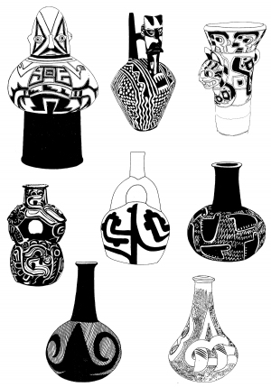 Chinese Style Classical StyleBump Black And White