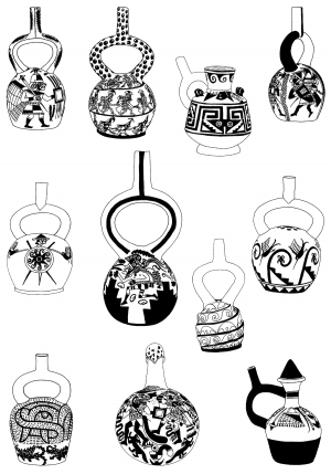 Chinese Style Classical StyleBump Black And White