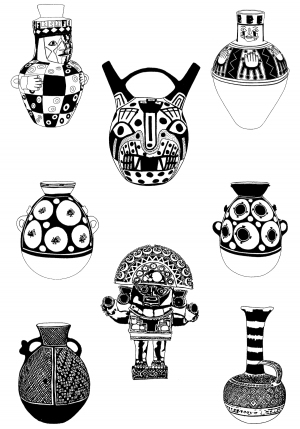 Chinese Style Classical StyleBump Black And White