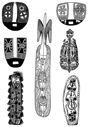 Chinese Style Classical StyleBump Black And White